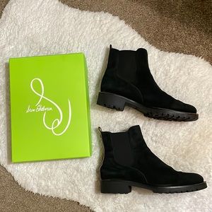 Sam Edelman Shoes Jaclyn Waterproof Black Suede Chelsea Boots